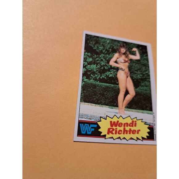 Vintage 1985 WWF Trading Card #8 Wendy Richter Women’s Champion Cyndi Lauper - Picture 2 of 3